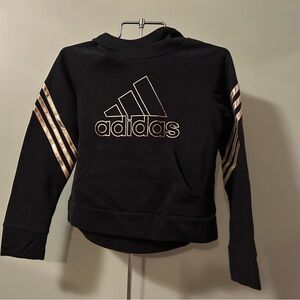 Adidas hoodie with rose gold detailing and hood